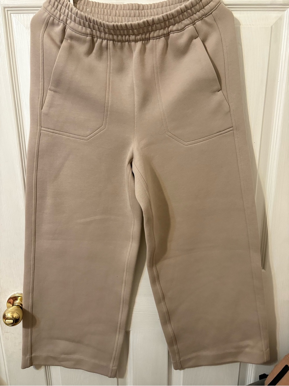 Banana Republic Beige Wide-Leg Sweatpants - Brand